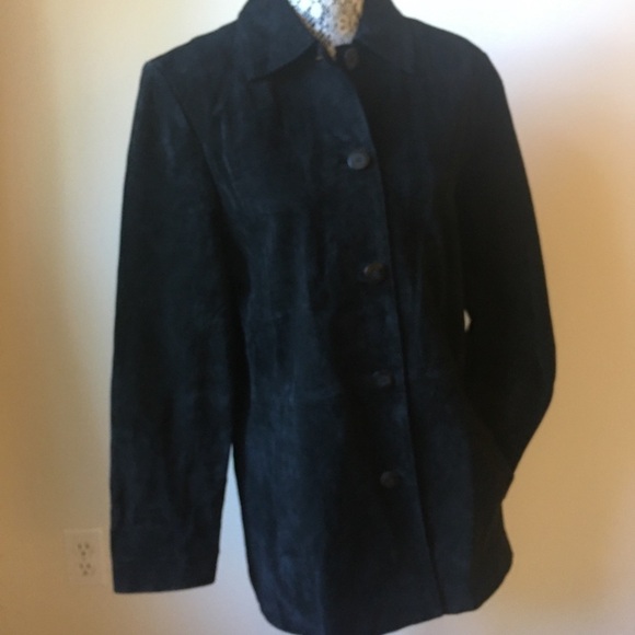 Bernardo genuine suede leather jacket with pockets. - Picture 3 of 6